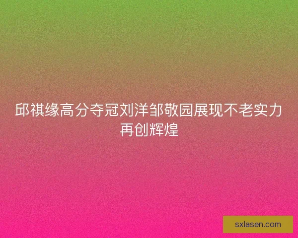 邱祺缘高分夺冠刘洋邹敬园展现不老实力再创辉煌